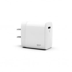 Chargeur Secteur Silicon Power QM10 Combo Boost charger 1 port USB-C 18 W - Couleur Blanc Réf   SP18WASYQM10L0CW.