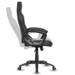 Fauteuil Gamer Fighter Noir Blanc SPIRIT OF GAMER Réf   SOG-GCFWT.