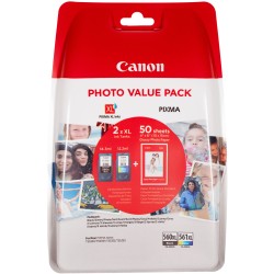 Multipack cartouches d encre CANON PG-560XL CL-561XL+papier Photo Réf  3712C004.