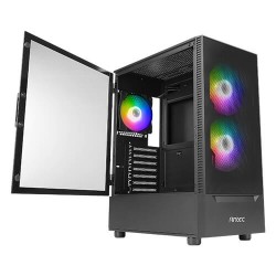 Boitier Moyen Tour ATX  Noir ANTEC 2xUSB2.0- 1x USB3- AUDIO- RGB Sans alimentation  - Couleur NOIR Réf   NX410.