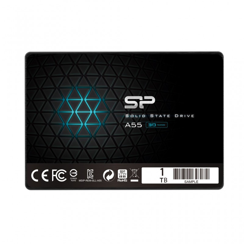 SSD 1To 2.5 SATA 3 SILICON POWER série A55 Réf   SP001TBSS3A55S25.