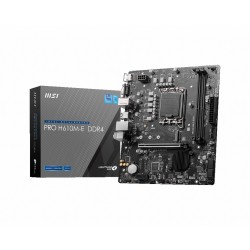 Carte Mère MSI PRO H610M-E DDR4 M-ATX- 2x DDR4 - VGA - HDMI 4x SATA3 - 1x M2.0 - 1x PCI-E 16X.