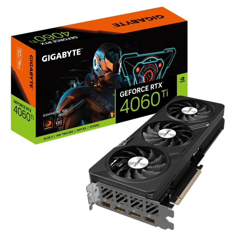 GIGABYTE RTX 4060TI GAMING OC-16GD GDDR6 - 2 x HDMI - 2 x Display Réf   GV-N406TGaming OC-16GD.