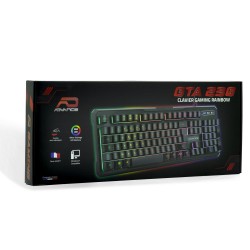 Clavier USB ADVANCE GAMING rétro éclairé 7 couleurs RGB  touches semi-mécaniques Réf   CLA-GTA230