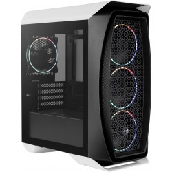 Boitier Micro ATX  AEROCOOL One Mini Eclipse blanc  RGB 2 USB3-4 ventil.panneau vitré Réf   AEROONEMINIECLIPWH.