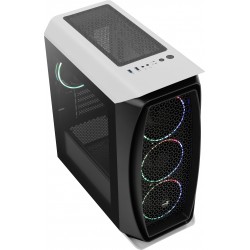 Boitier Micro ATX  AEROCOOL One Mini Eclipse blanc  RGB 2 USB3-4 ventil.panneau vitré Réf   AEROONEMINIECLIPWH.