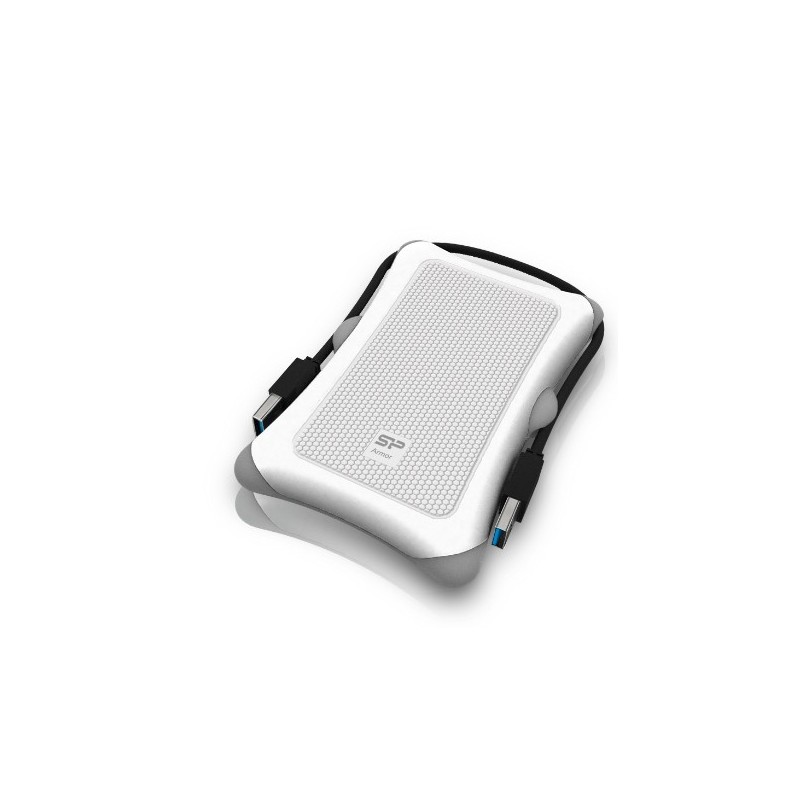 Boitier Externe 2.5 USB 3.0 BLANC Silicon Power pour hdd-ssd sata III Résistant aux chocs Réf  SP000HSPHDA30S3W.