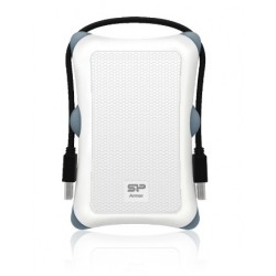 Boitier Externe 2.5 USB 3.0 BLANC Silicon Power pour hdd-ssd sata III Résistant aux chocs Réf  SP000HSPHDA30S3W.