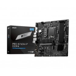 Carte Mère PRO B760M-P DDR4 M-ATX- 4x DDR4 -DP-HDMI-VGA 4x SATA3 - 2x M2.0 - Réf   911-7E02-006