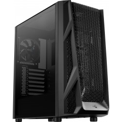 Boitier Moyen Tour ATX  AEROCOOL AIRHAWK  NOIR 2 USB3 -1 ventil - Panneau verre trempé Réf   ACCM-PB19013.11.