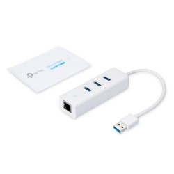 Adaptateur USB3 vers RJ45 GIGA + hub 3 ports USB 3.0 - TP-LINK- Réf   UE330.