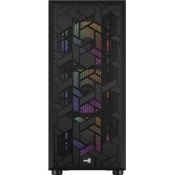 Boitier Moyen Tour ATX  AEROCOOL Hive V2 RGB NOIR 1 xUSB3.0 2 USB2.0-1 ventil-Panneau vitré Réf    ACCM-PV27043.11.