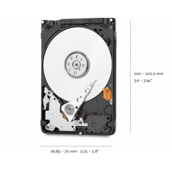 Disque Dur 2.5 2To SATA3 BLUE WD 5400Trs min - 128Mo Cache Réf   WD20SPZX Garantie constructeur