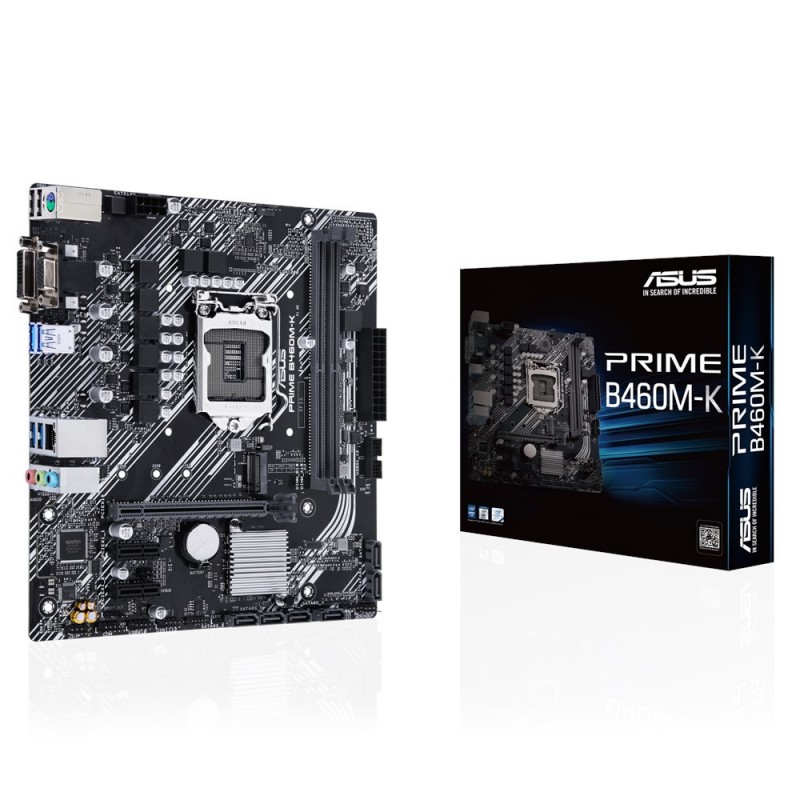 Carte Mère ASUS PRIME B460M-K M ATX   2 DDR4   VGA   DVI   USB2.0 USB3.0 cpu génération 10.