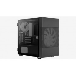 Boitier Cube Micro ATX AEROCOOL Atomic V2 RGB NOIR 2 USB2 -2 ventil.panneau vitré Réf   ACCS-PV26123.11.