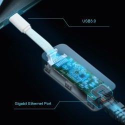 Adaptateur USB Type-C vers RJ45 TP-LINK Réf   TP-LINK- UE300C.