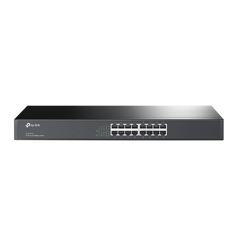 TP-LINK 16-port 10 100M Switch 16 10 100M RJ45 ports 1U 19-inch rack-mountable steel case