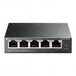 TP-LINK TL-SG105PE 5-Port Gigabit Easy Smart Switch with 4-Port PoE+ 65W PoE budget Desktop Steel Case