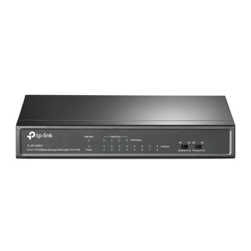 TP-LINK TL-SF1008LP 8-Port 10 100 Mbps Desktop Switch with 4-Port PoE 41W PoE budget