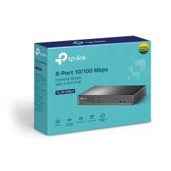 TP-LINK TL-SF1008LP 8-Port 10 100 Mbps Desktop Switch with 4-Port PoE 41W PoE budget