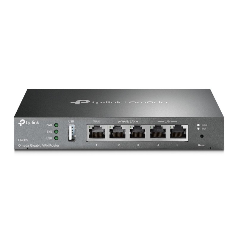TP-LINK ER605 GLAN Multi WAN VPN router GE WAN Port + 3xGE WAN LAN Ports + GE LAN Port Omada SDN TP-LINK ER605 GLAN Multi WAN VPN router GE WAN Port + 3xGE WAN LAN Ports + GE LAN Port Omada SDN