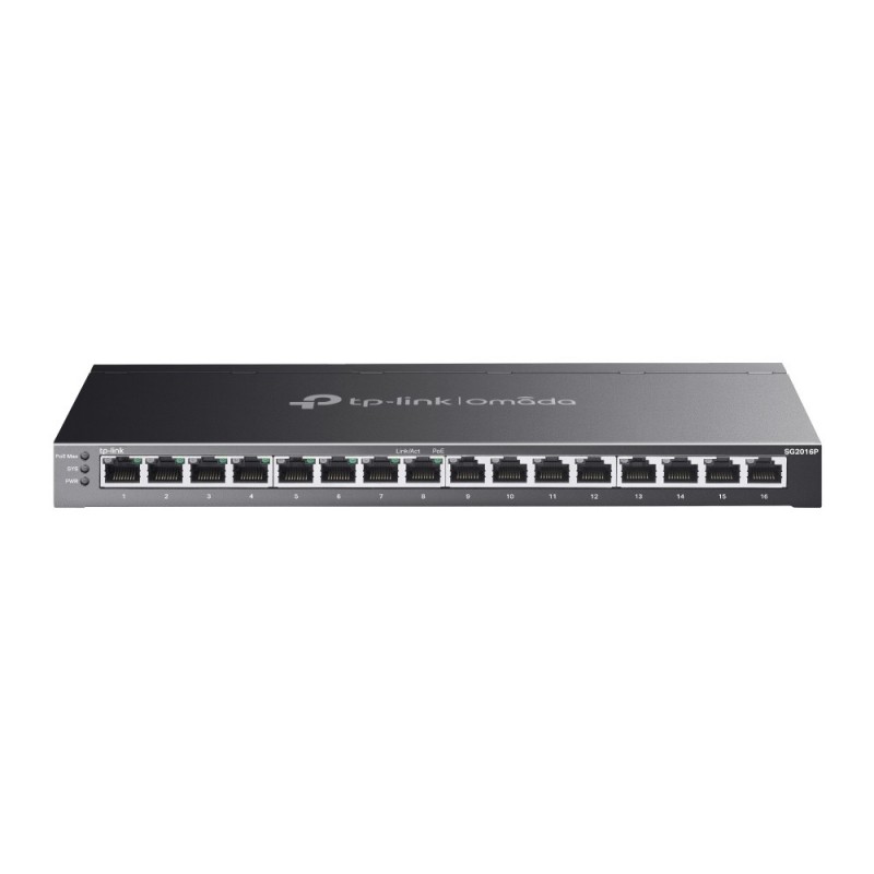 TP-LINK JetStream 16-Port Gigabit Smart Switch With 8-Port PoE+ TP-LINK JetStream 16-Port Gigabit Smart Switch With 8-Port PoE+