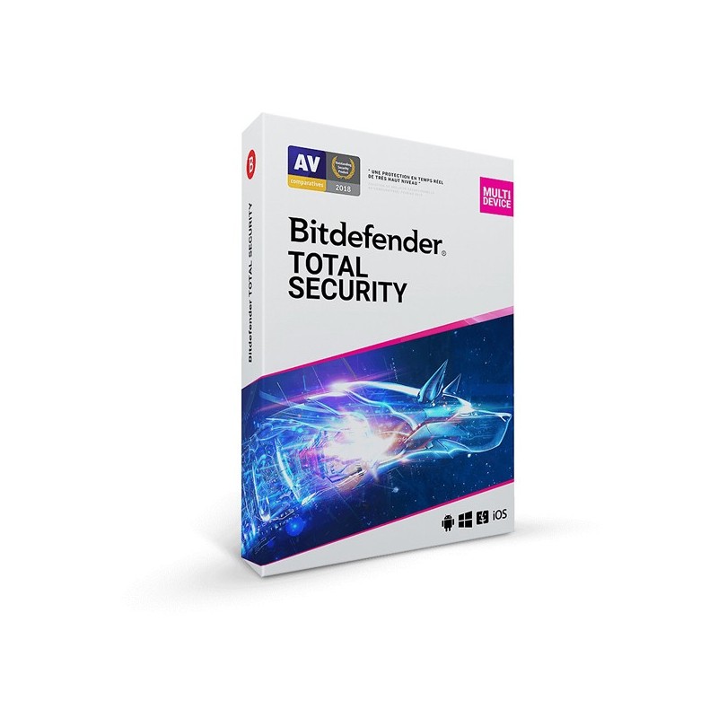 BITDEFENDER TOTAL SECURITY BOX LICENCE POUR 10 PC / 2 ANS Ref : CR_TS_10_24_FR.