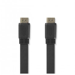 Cable HDMI Male Male 19Broches 1.5m high speed + ethernet plat 4k 2k - Réf. 0108127 - HDMI-Hi+ETH-M M-1.5M