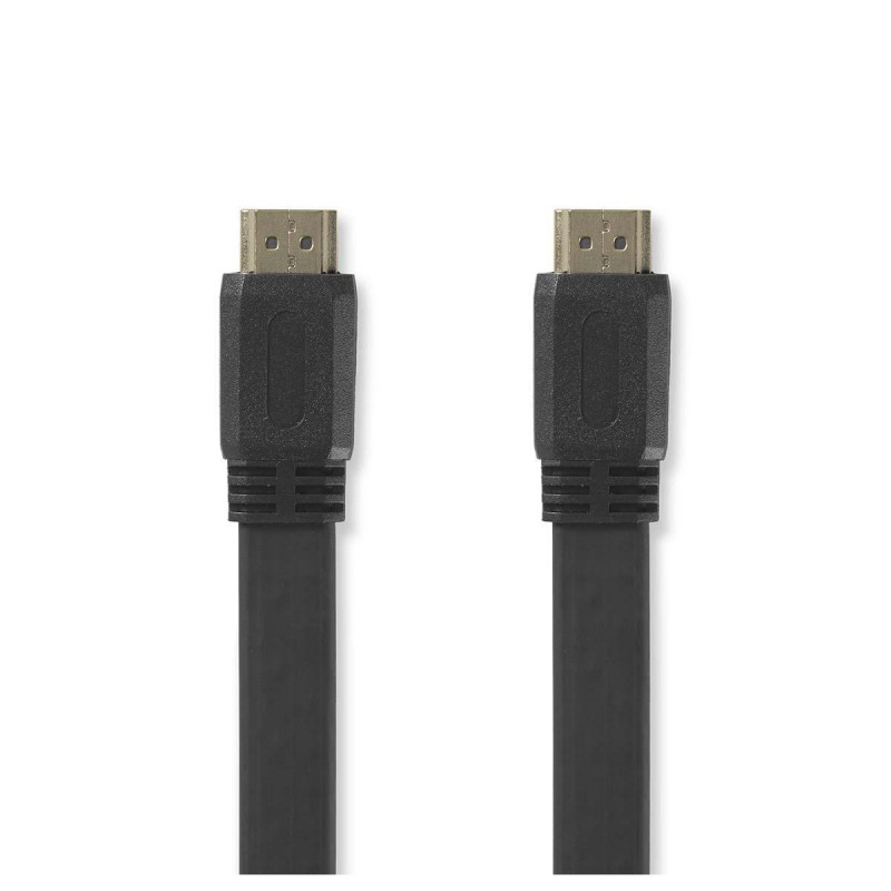 Cable HDMI Male Male 19Broches 1.5m high speed + ethernet plat 4k 2k - Réf. 0108127 - HDMI-Hi+ETH-M M-1.5M