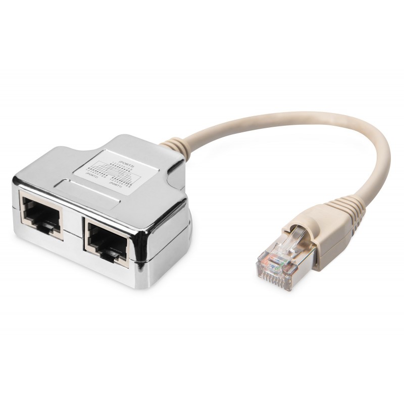 Adaptateur DOUBLEUR RJ45M-F-F DROIT blindé CONNECTLAND Réf   0305016