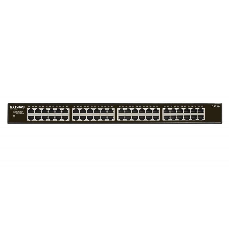 NETGEAR GS348 48-Port Gigabit Ethernet Unmanaged Switch Rackmount Fanless Metal Cost-effective Low-power consumption