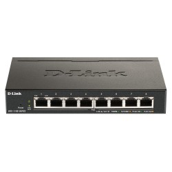 D-LINK 8-Port Layer2 PoE Smart Gigabit Switch 8x 10 100 1000Mbps TP RJ-45 PoE Port 802.3af at Power-over-Ethernet up to 30 Watt