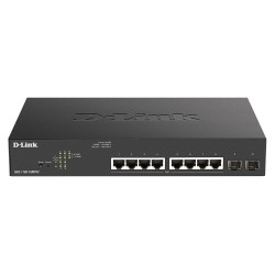 D-LINK 10-Port Layer2 PoE+ Gigabit Smart Switch 8x 10 100 1000Mbit s TP RJ-45 PoE Port 802.3af at Power-over-Ethernet up to 30 W