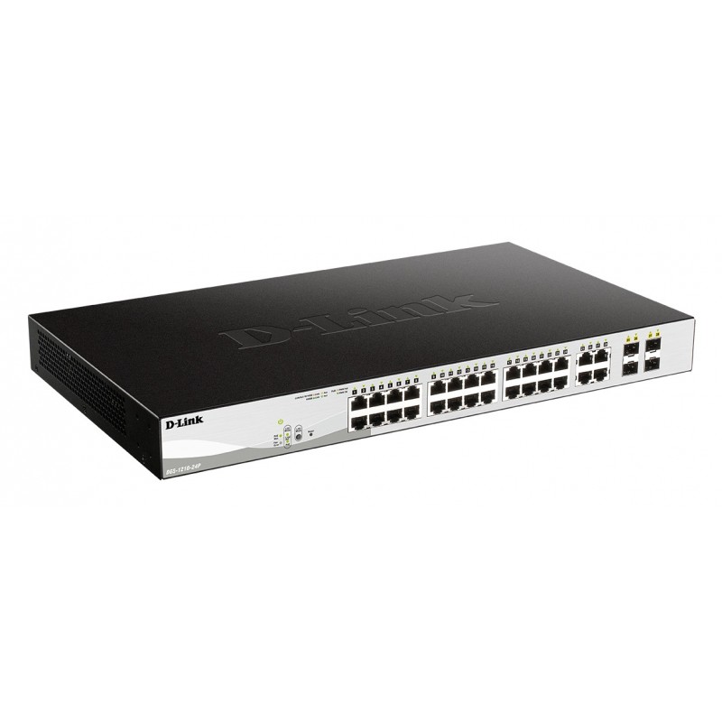 D-LINK 24-Port Layer2 PoE Gigabit Smart Managed Switch dlink green 3.0 24x 10 100 1000Mbit s TP PoE Port with 802.3at up to 30 W