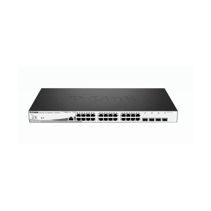 D-LINK 28-Port Layer2 PoE+ Gigabit Smart Managed Switch dlink green 3.0 24x 10 100 1000Mbit s TP RJ-45 PoE Port Port 1-24 802.3a