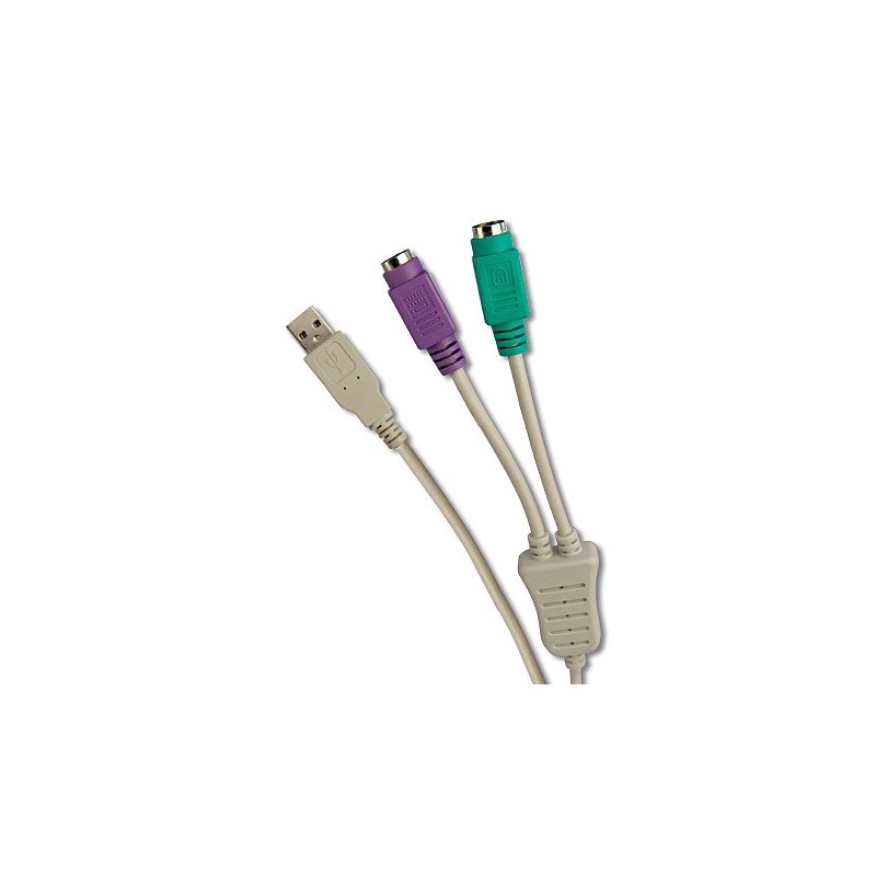 Adaptateur USB A M vers 2xPS2 Femelle - CONNECTLAND Réf 0107043 Adaptateur USB A M vers 2xPS2 Femelle - CONNECTLAND Réf 0107043