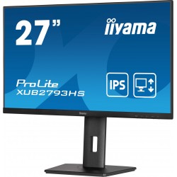 Moniteur 27 IIYAMA - XUB2793HS-B7 IPS Ultra mince 1ms 100Hz - 1x HDMI 1xDP - Haut Parleur - 15 cm pied reglable en haute
