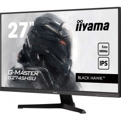 Moniteur 27 G-Master - IIYAMA Black Hawk -IPS- 16 9 -1M -HP-100Hz DP- HDMI - 2x HUB USB 2.0 Réf   G2745HSU-B2.