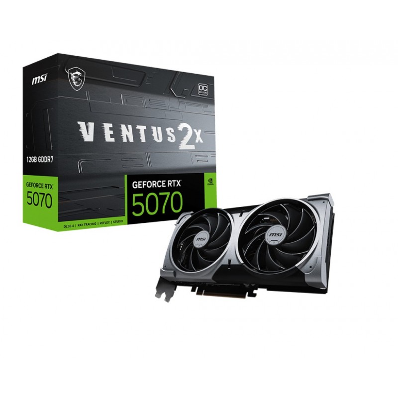 Carte RTX 5070 12Go VENTUS 2XOC GDDR7- 1 x HDMI - 3 DP - 2 Ventilos Réf 912-V532-003. Carte RTX 5070 12Go VENTUS 2XOC GDDR7- 1 x HDMI - 3 DP - 2 Ventilos Réf 912-V532-003.