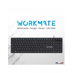 Clavier USB Noir WORKMATE Silencieux - ADVANCE - Réf   CLA-5100.