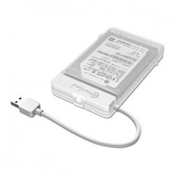 Boitier Externe 2.5 USB 3.0 BLANC CONNECTLAND pour hdd-ssd sata III Adaptateur pour utilisation autonom - Réf   1908097 