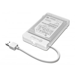 Boitier Externe 2.5 USB 3.0 BLANC CONNECTLAND pour hdd-ssd sata III Adaptateur pour utilisation autonom - Réf   1908097 