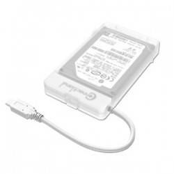 Boitier Externe 2.5 USB 3.1 BLANC CONNECTLAND pour hhd et ssd autonome connexion USB3.1 type C Réf  1908098 -BE-USB3.1-G