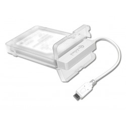 Boitier Externe 2.5 USB 3.1 BLANC CONNECTLAND pour hhd et ssd autonome connexion USB3.1 type C Réf  1908098 -BE-USB3.1-G