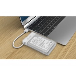 Boitier Externe 2.5 USB 3.1 BLANC CONNECTLAND pour hhd et ssd autonome connexion USB3.1 type C Réf  1908098 -BE-USB3.1-G