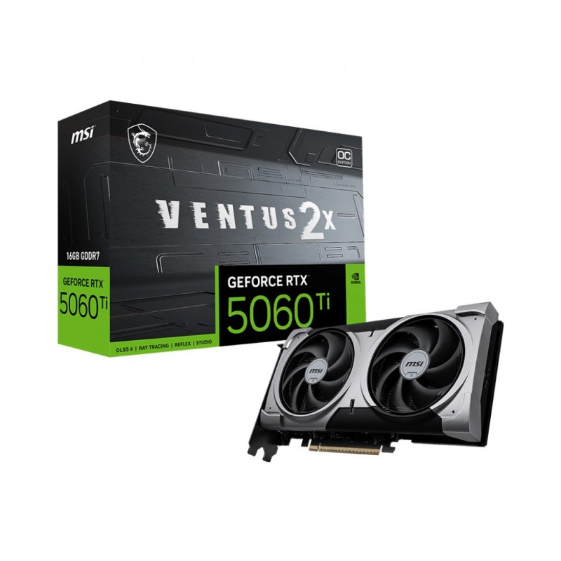 RTX 5060Ti VENTUS 2 X BLACK OC 16Go GDDR7- 1 x HDMI - 3 DP Réf G506T-16V2CP. RTX 5060Ti VENTUS 2 X BLACK OC 16Go GDDR7- 1 x HDMI - 3 DP Réf G506T-16V2CP.
