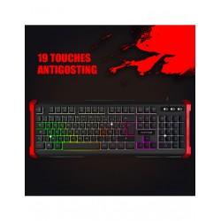 Clavier USB ADVANCE GAMING rétro éclairé  RGB RAINBOW 105 touches semi-mécaniques Réf   CLA-GTA240.