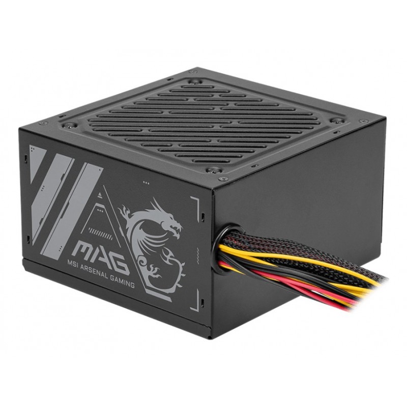 Alimentation ATX 500W 12Cm - MSI 80 PLUS - NON MODULAIRE - 1x P8 - 3x SATA - 2x Molex - Réf MAG A500N-H. Alimentation ATX 500W 12Cm - MSI 80 PLUS - NON MODULAIRE - 1x P8 - 3x SATA - 2x Molex - Réf MAG A500N-H.
