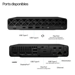 HP EliteDesk 8 Mini G1a AMD Ryzen AI 5 340 16Go DDR5 512Go SSD W11P 1-1-1 Wty ax+BT