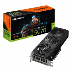 RTX 5070 WINDFORCE OC 12G GIGABYTE GDDR7 - 1x HDMI - 3x DP- 3 Vent - Réf   GV-N5070WF3OC-12GD.